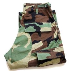 画像1: 00s 米軍 U.S.ARMY ウッドランドカモ BDU カーゴパンツ XS-S (1)