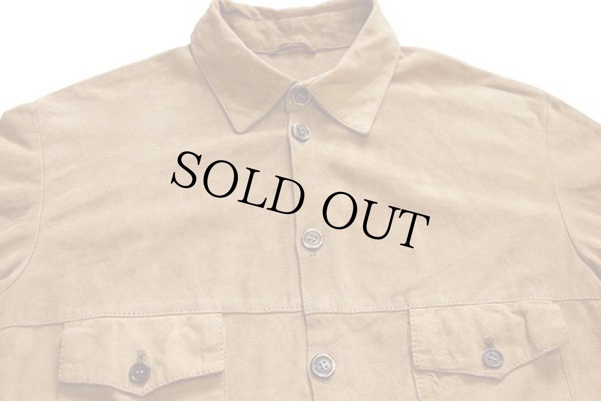 画像3: UNKNOWN ディアスキン スエード レザージャケット 茶 52 (3)