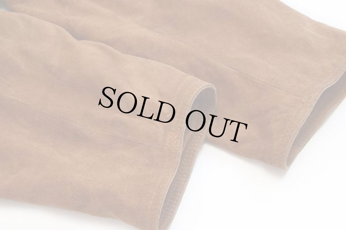 画像7: イタリア製 PITTI ディアスキン スエード レザージャケット 茶 S (7)