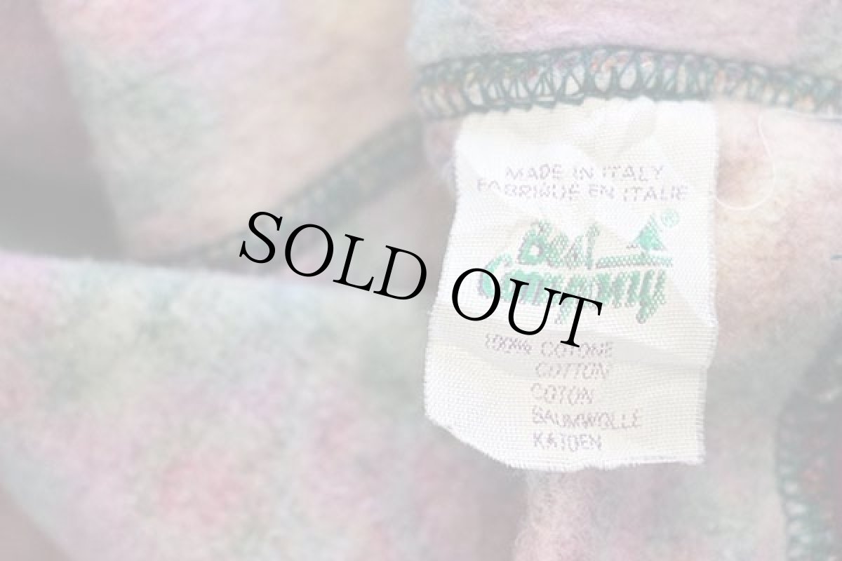 画像5: 80s イタリア製 Best Company Olmes Carrettiデザイン フラワー×ペイズリー 総柄 コットン スウェット XXL (5)