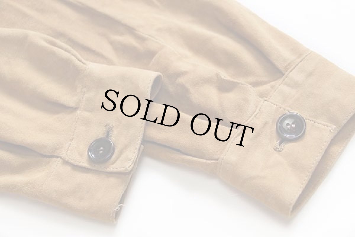 画像6: UNKNOWN ディアスキン スエード レザージャケット 茶 52 (6)