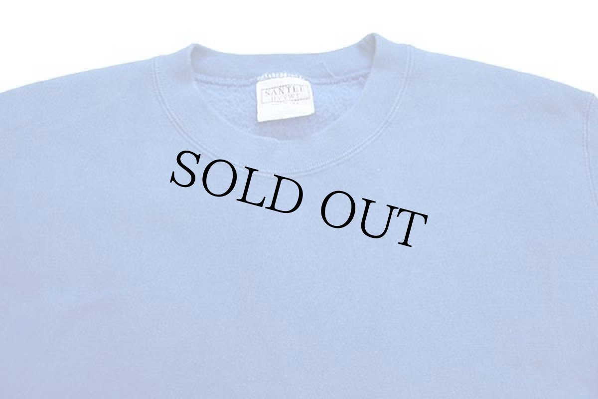 画像3: 90s USA製 SANTEE 無地 リバースウィーブ スウェット コバルトブルー M★ブランク (3)