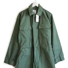 画像1: デッドストック★90s 米軍 U.S.ARMY コットンサテン ユーティリティ カバーオール オールインワン オリーブグリーン S★つなぎ (1)