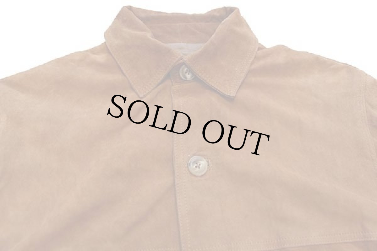 画像3: イタリア製 PITTI ディアスキン スエード レザージャケット 茶 S (3)