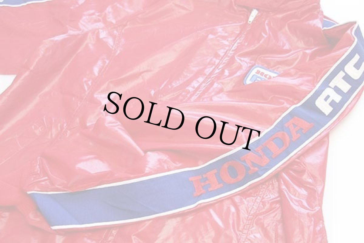 画像5: 70s USA製 HONDALINE ホンダ HONDA ATC パッチ付き ナイロン レーシングジャケット 赤 XXL★特大 (5)