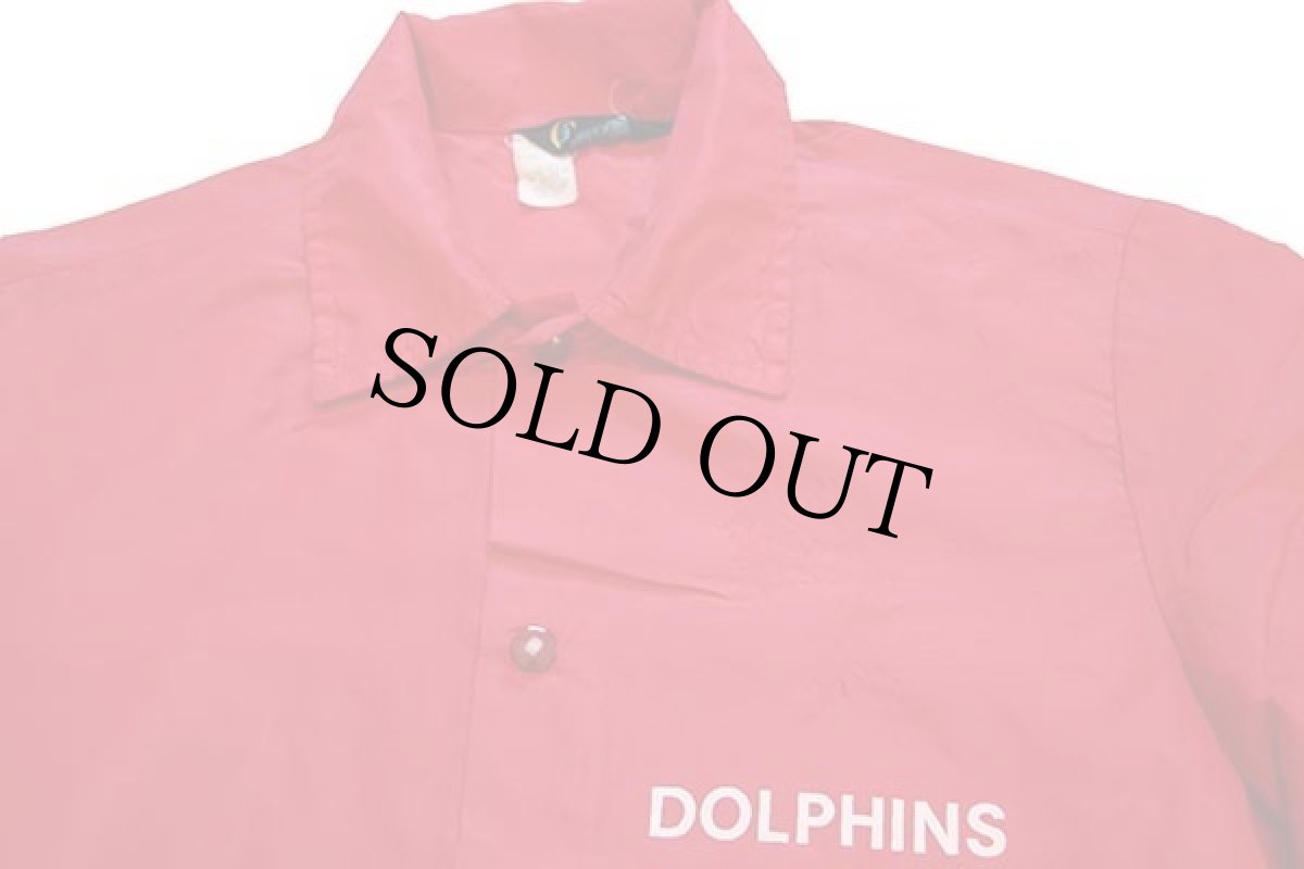 画像3: 70s Championチャンピオン ランタグ DOLPHINS ナイロン コーチジャケット 赤 M (3)