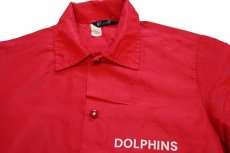 画像3: 70s Championチャンピオン ランタグ DOLPHINS ナイロン コーチジャケット 赤 M (3)