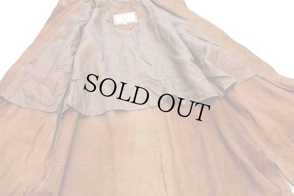 画像5: イタリア製 PITTI ディアスキン スエード レザージャケット 茶 S (5)