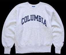 画像1: 00s メキシコ製 Championチャンピオン COLUMBIA リバースウィーブ スウェット 杢ライトグレー S (1)