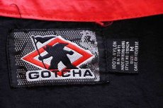 画像4: 90s GOTCHAガッチャ ロゴパッチ付き 総柄 ハーフジップ プルオーバー ナイロンジャケット M (4)