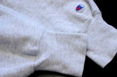画像5: 90s USA製 Championチャンピオン 無地 目無し リバースウィーブ スウェット 杢グレー M★ブランク (5)