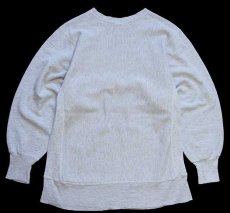 画像2: 90s メキシコ製 Championチャンピオン 無地 目無し リバースウィーブ スウェット 杢グレー L★ブランク (2)