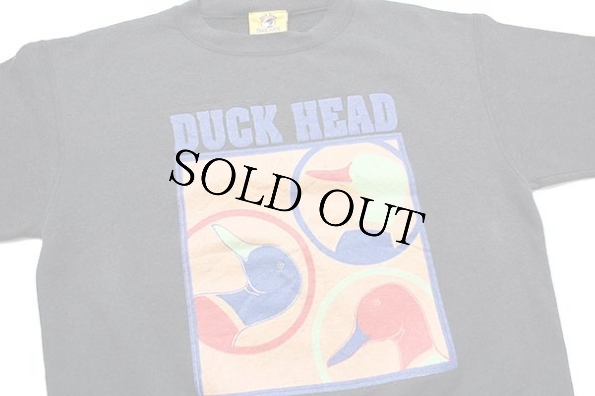 画像3: 90s USA製 Duck Head カモ スウェット チャコールグレー M (3)