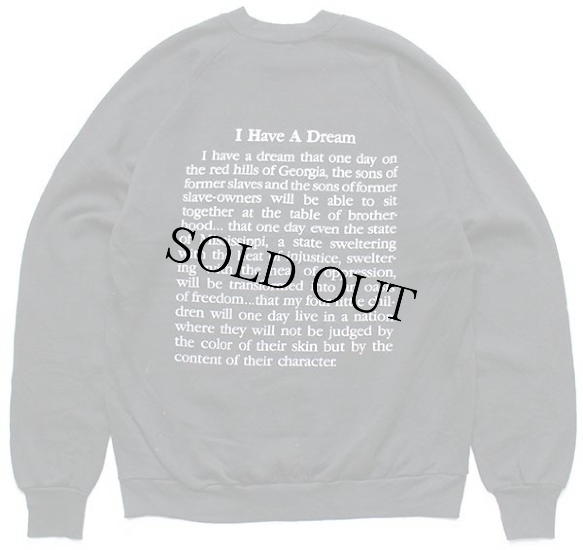 画像2: 80s USA製 Martin Luther King キング牧師 ''I HAVE A DREAM'' メッセージ 両面＆ラメプリント スウェット 黒 XL (2)