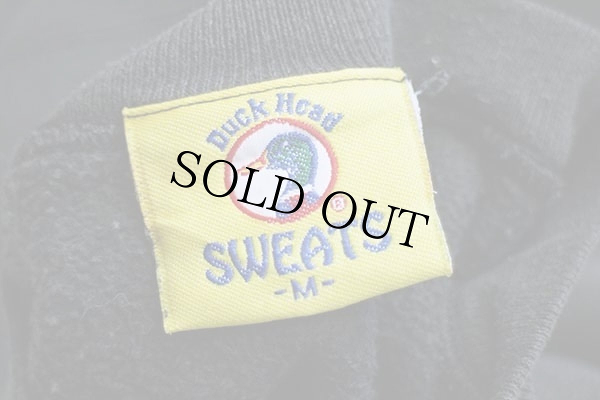 画像4: 90s USA製 Duck Head カモ スウェット チャコールグレー M (4)