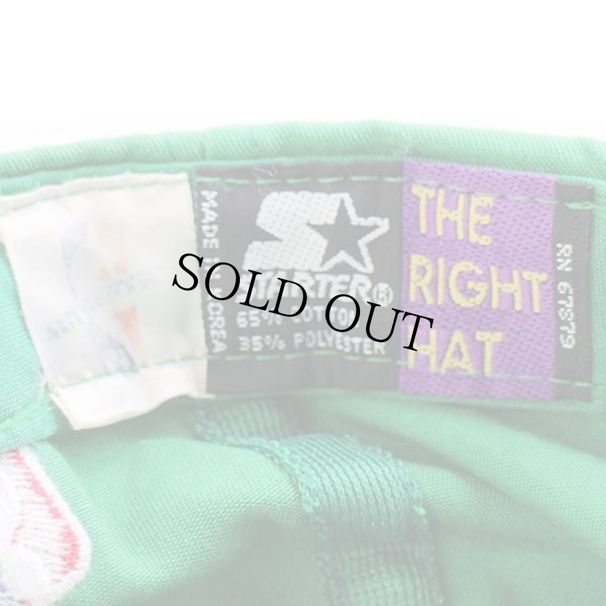 画像5: 90s STARTERスターター NBA BOSTON CELTICS ロゴ刺繍 ツートン 切り替え キャップ 緑×黒 (5)