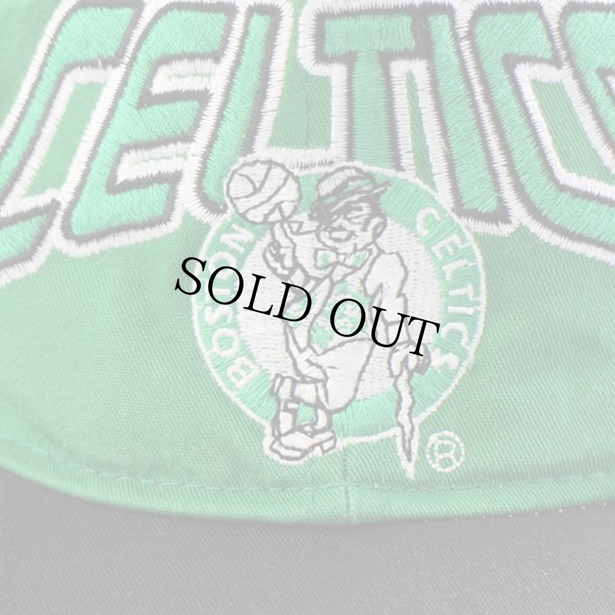 画像6: 90s STARTERスターター NBA BOSTON CELTICS ロゴ刺繍 ツートン 切り替え キャップ 緑×黒 (6)