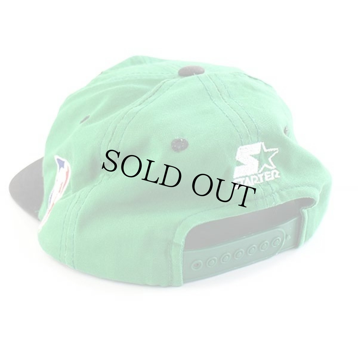 画像2: 90s STARTERスターター NBA BOSTON CELTICS ロゴ刺繍 ツートン 切り替え キャップ 緑×黒 (2)