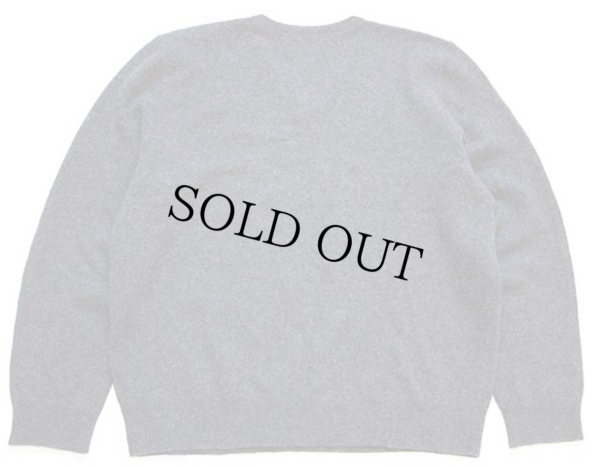 画像2: ポロ ラルフローレン ワンポイント Vネック ラムウールニット セーター グレー XL (2)