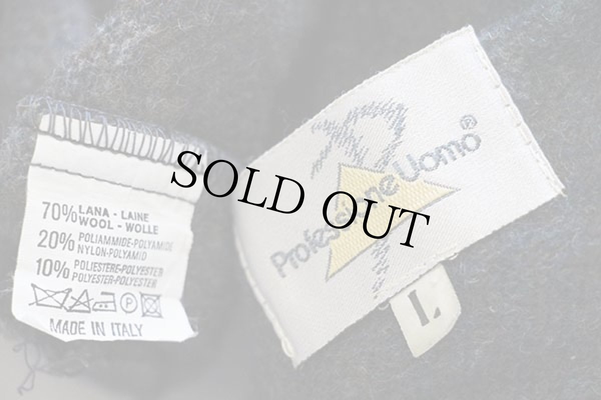 画像4: 90s イタリア製 Professione Uomo フォークロア柄 コンチョボタン ウール混 ラグベスト L (4)