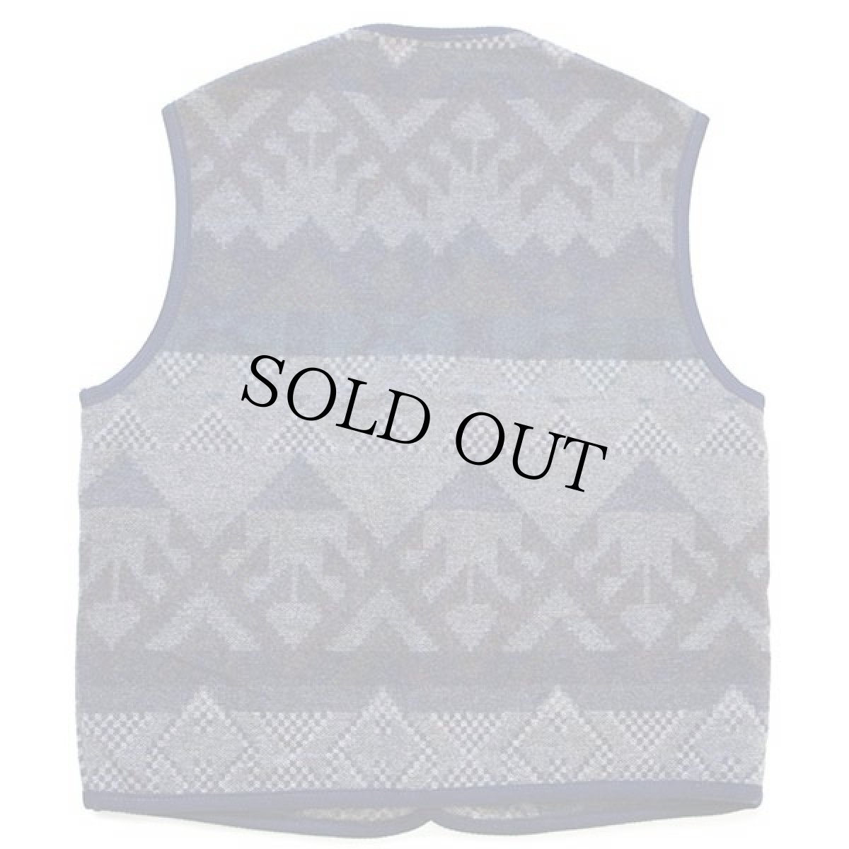 画像2: 90s イタリア製 Professione Uomo フォークロア柄 コンチョボタン ウール混 ラグベスト L (2)