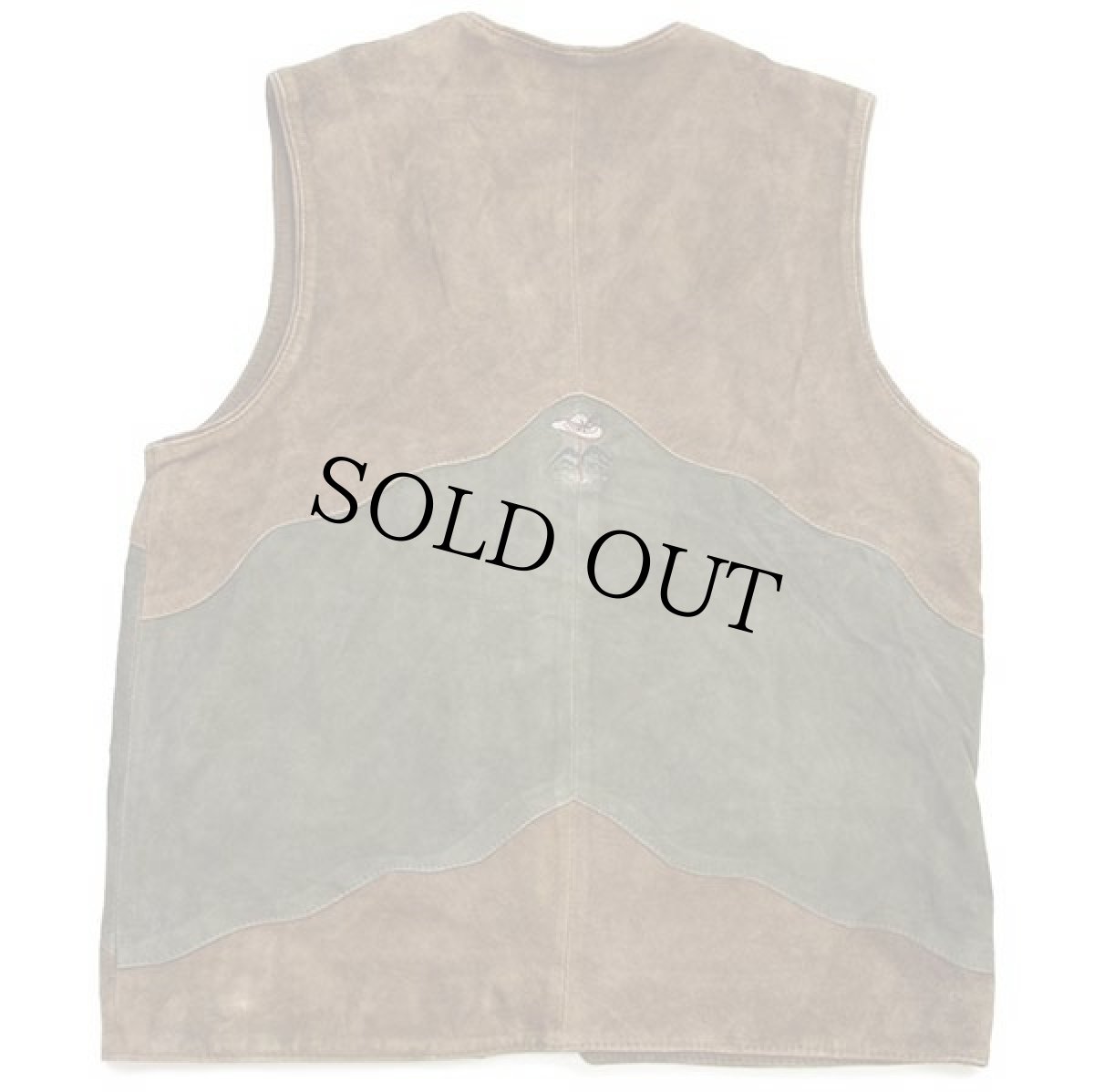 画像2: Alphorn 刺繍入り ツートン 切り替え チロリアン ディアスキン スエード レザーベスト 52 (2)