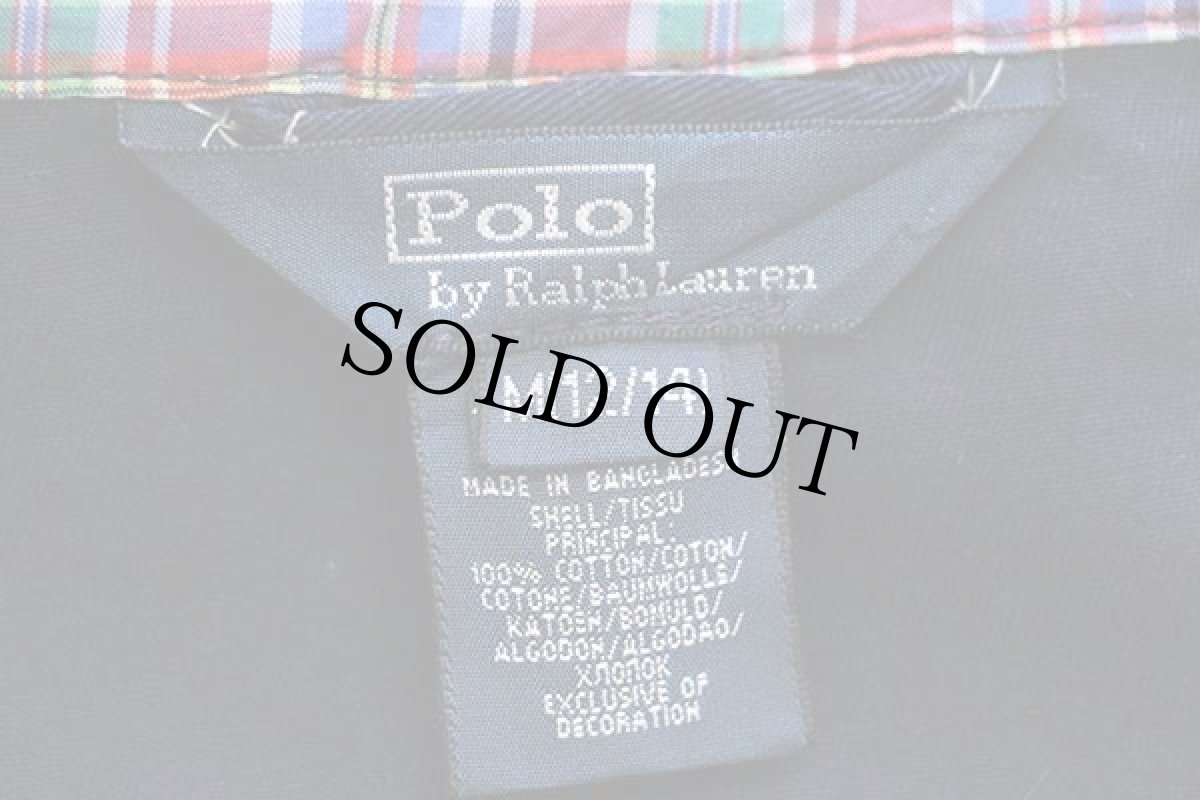 画像4: ポロ ラルフローレン ワンポイント チンスト付き コットンジャケット 紺 ボーイズM (4)