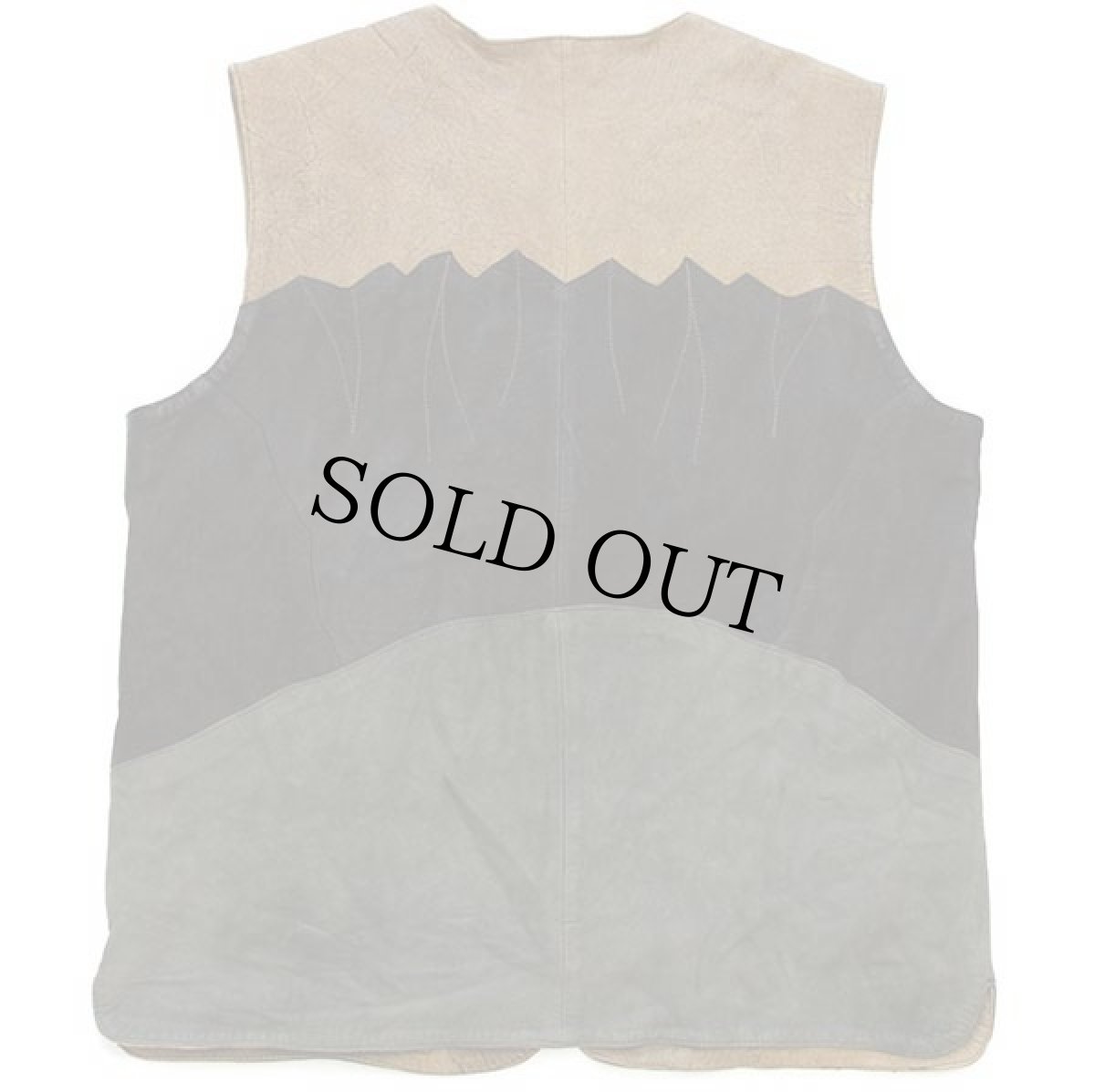 画像2: Alphorn ツリー シカ カモ 刺繍入り アート チロリアン ヌバック レザーベスト 44 (2)