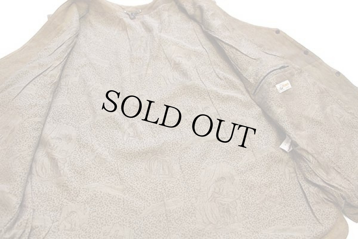 画像5: Alphorn ツリー シカ カモ 刺繍入り アート チロリアン ヌバック レザーベスト 44 (5)