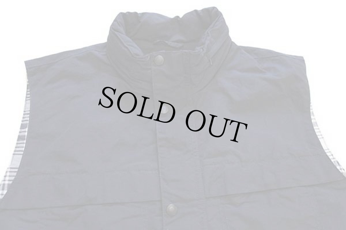 画像3: WOOLRICH JOHN RICH&BROS ウールリッチ タータンチェックライナー ナイロンベスト 濃紺 XXL★特大 (3)