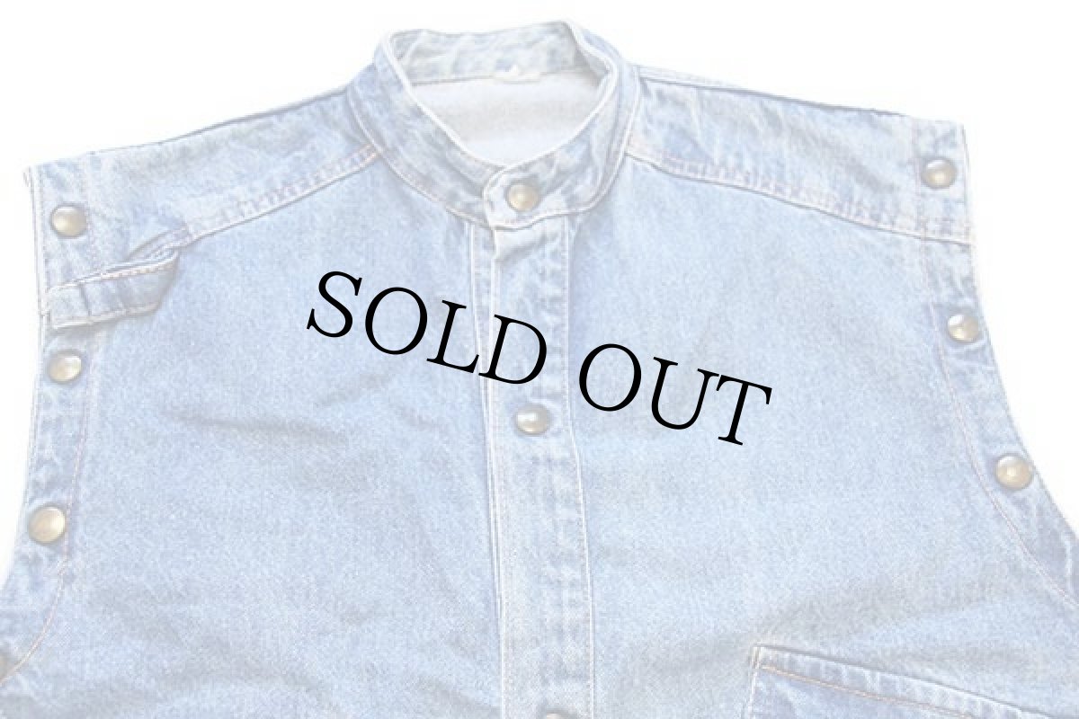 画像3: 80s the best! バンドカラー デニムベスト S (3)