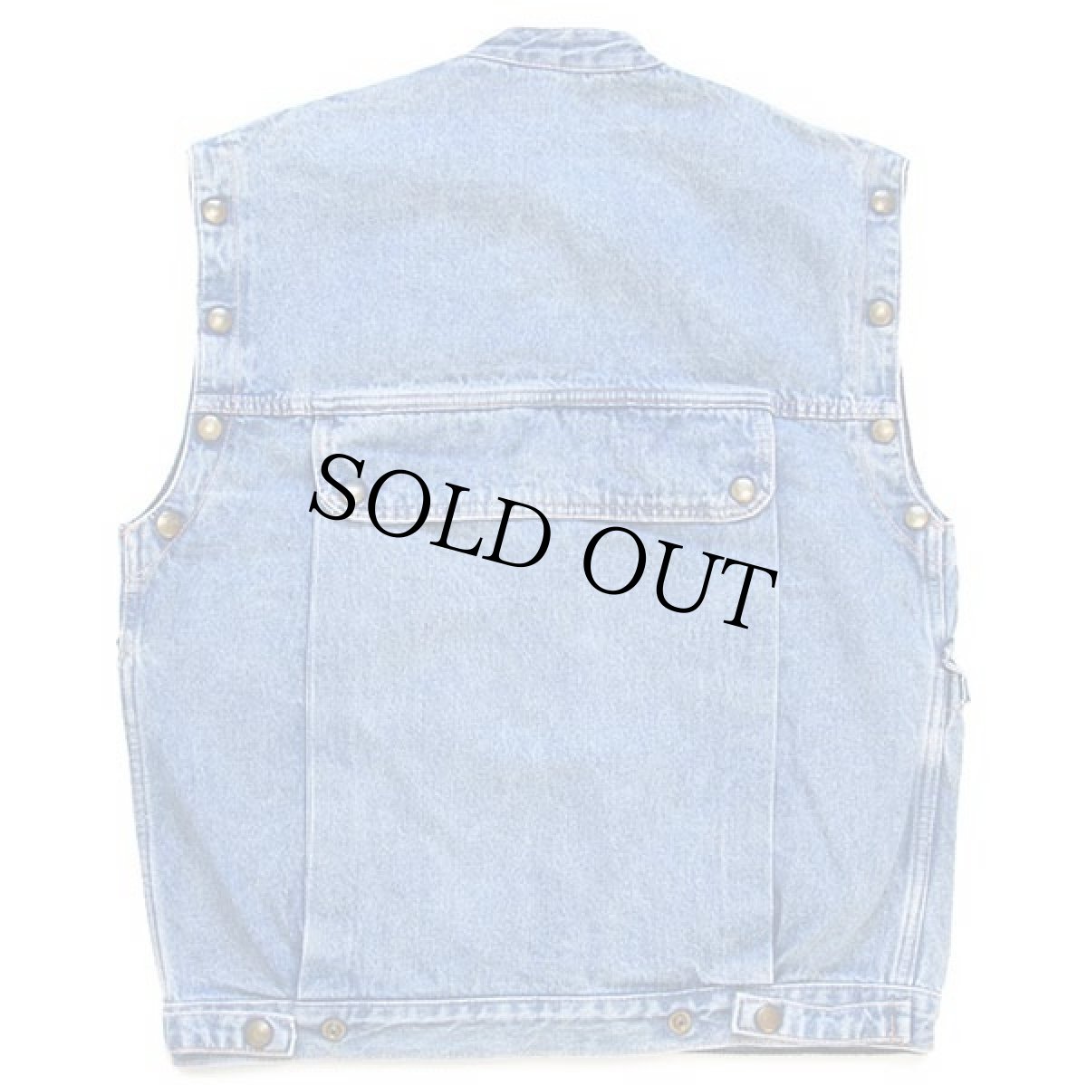 画像2: 80s the best! バンドカラー デニムベスト S (2)