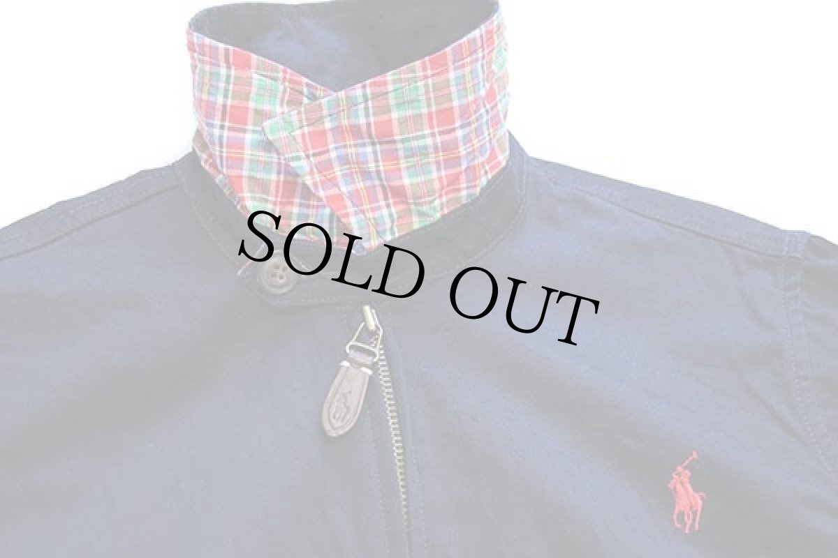 画像3: ポロ ラルフローレン ワンポイント チンスト付き コットンジャケット 紺 ボーイズM (3)