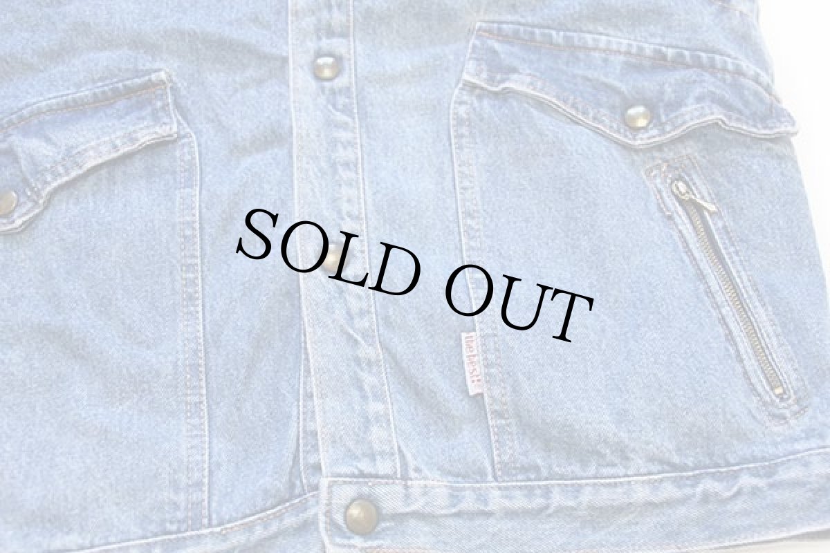 画像6: 80s the best! バンドカラー デニムベスト S (6)