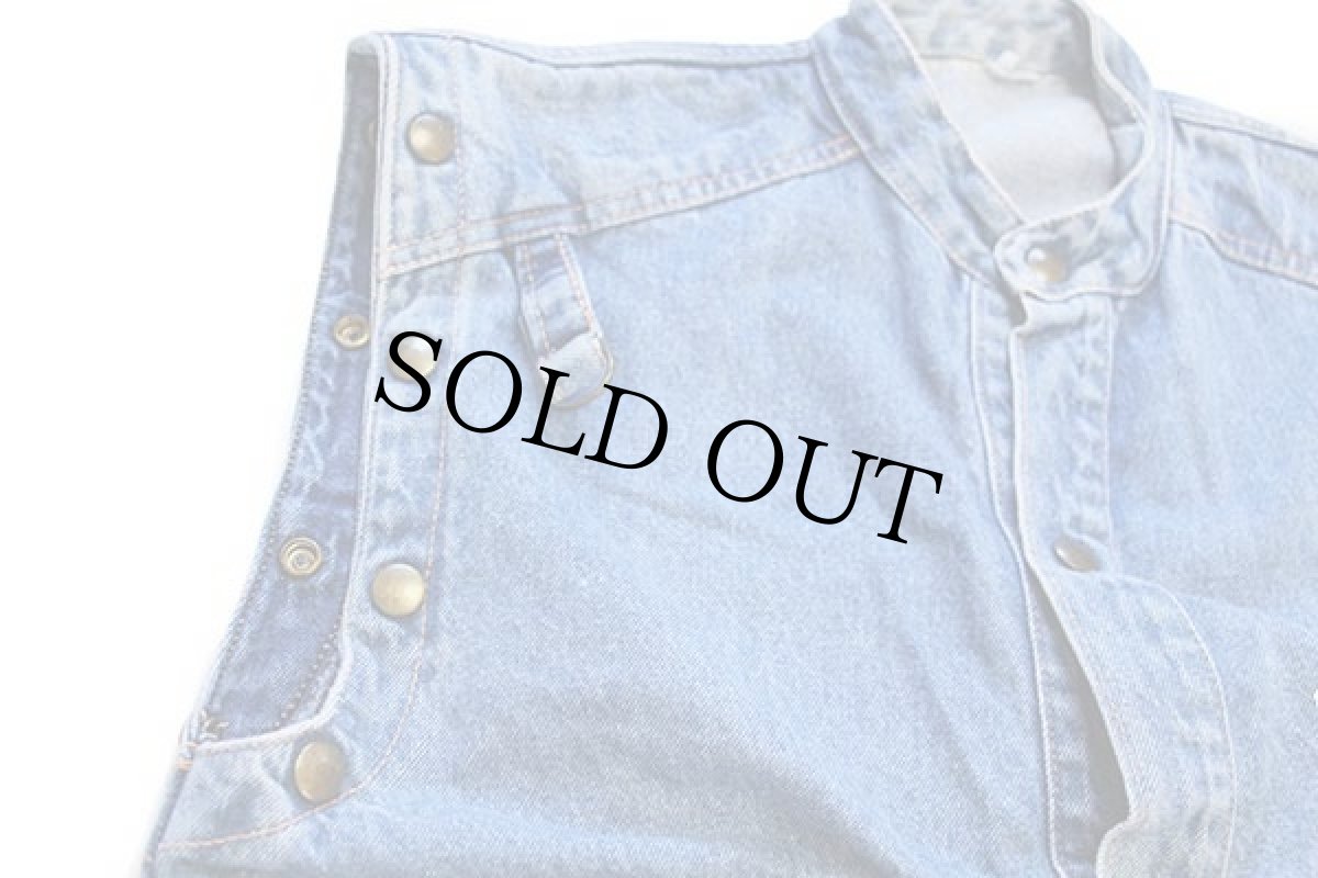 画像5: 80s the best! バンドカラー デニムベスト S (5)