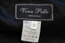 画像4: 90s イタリア製 Vera Pelle ノーカラー レザーベスト 黒 M (4)