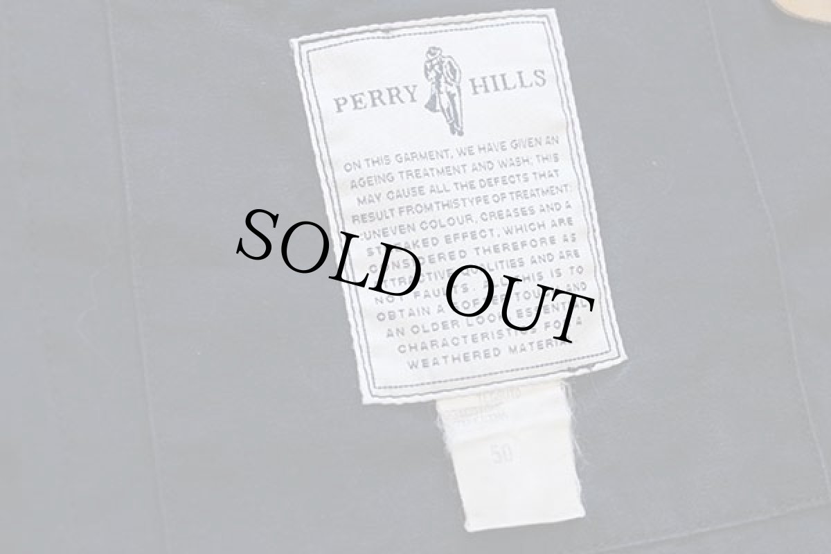 画像4: PERRY HILLS チンスト付き コットン混 ファイヤーマンコート 紺 フェード 50★ジャケット (4)