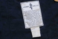 画像4: PERRY HILLS チンスト付き コットン混 ファイヤーマンコート 紺 フェード 50★ジャケット (4)