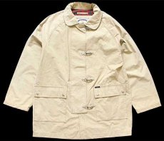 画像1: COTTON'S INDUSTRIES チンスト付き コットン混 ファイヤーマンコート タン L★ジャケット (1)