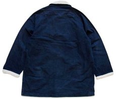 画像2: PERRY HILLS チンスト付き コットン混 ファイヤーマンコート 紺 フェード 50★ジャケット (2)