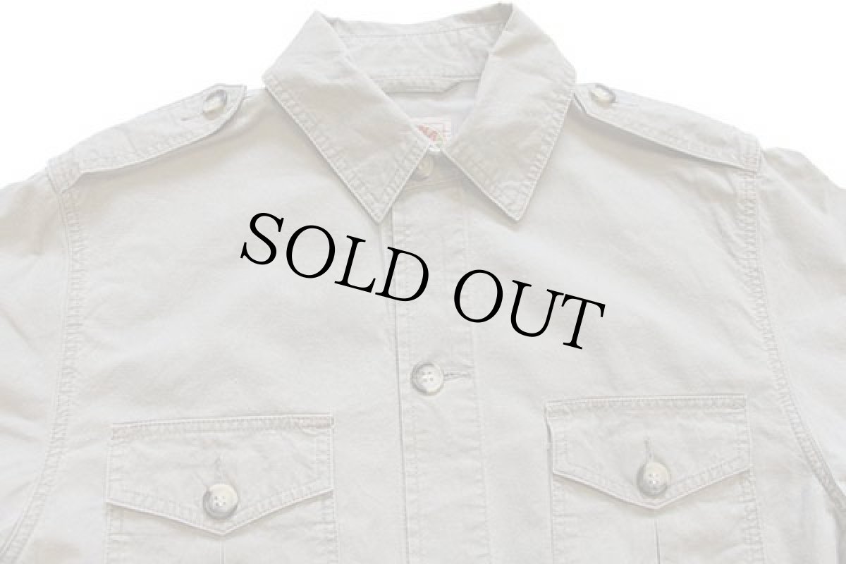 画像3: 80s BANANA REPUBLICバナナリパブリック コットン サファリジャケット グレーベージュ M (3)