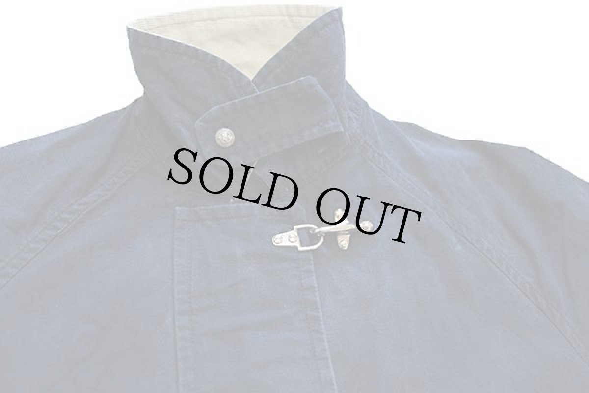 画像3: PERRY HILLS チンスト付き コットン混 ファイヤーマンコート 紺 フェード 50★ジャケット (3)