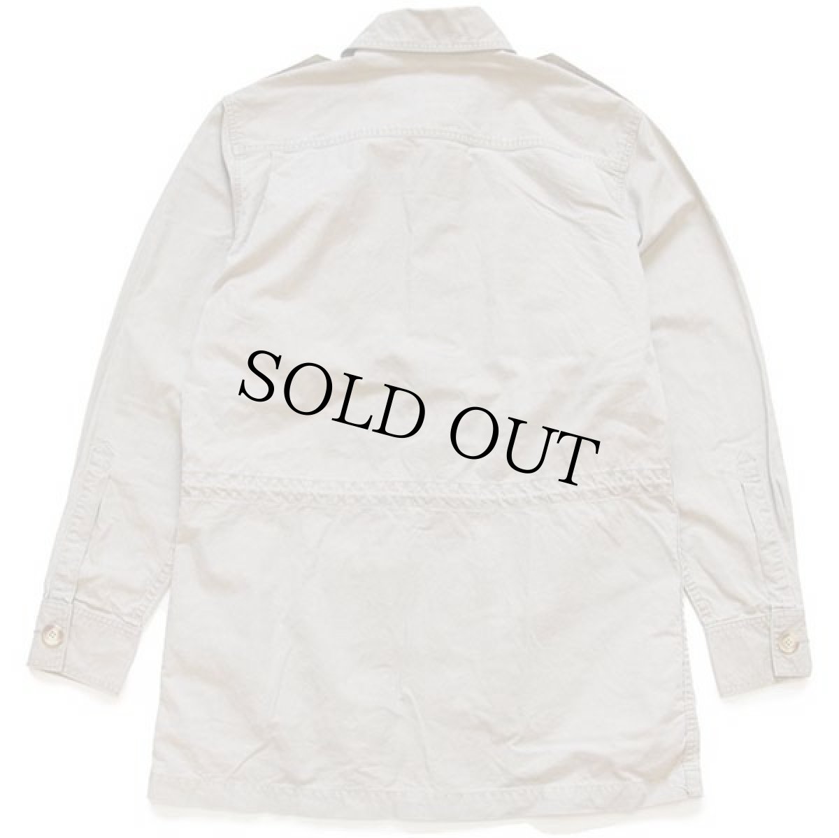 画像2: 80s BANANA REPUBLICバナナリパブリック コットン サファリジャケット グレーベージュ M (2)