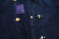 画像5: PERRY HILLS チンスト付き コットン混 ファイヤーマンコート 紺 フェード 50★ジャケット (5)