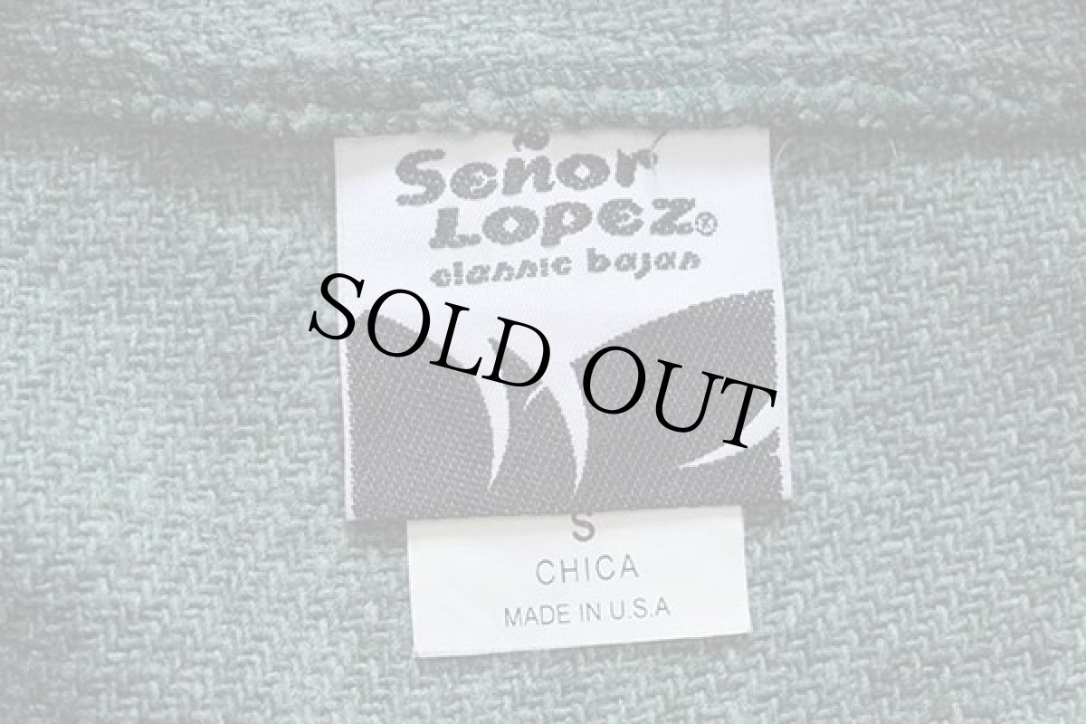 画像4: USA製 Senor Lopez 無地 メキシカンパーカー 薄緑 S (4)