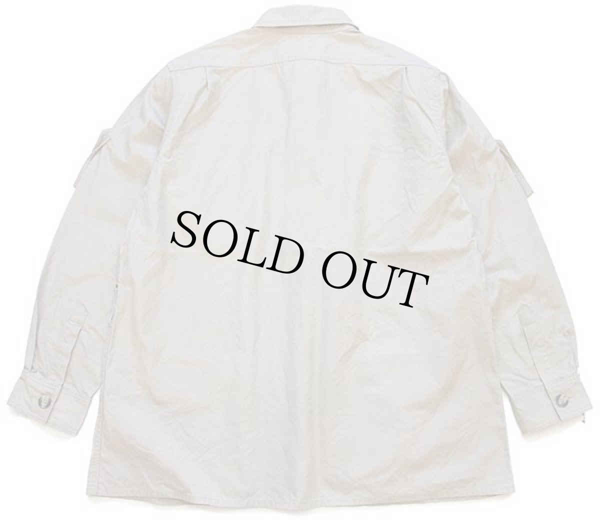 画像2: 80s BANANA REPUBLICバナナリパブリック コットンポプリン サファリジャケット ベージュ 46 (2)