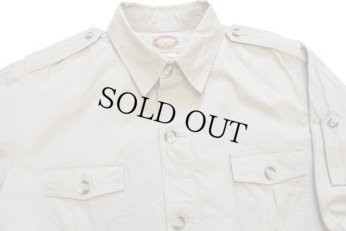 画像3: 80s BANANA REPUBLICバナナリパブリック コットンポプリン サファリジャケット ベージュ 46 (3)