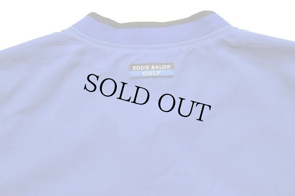 画像4: 00s EddieBauerエディーバウアー EBTEK ロゴ刺繍 Vネック プルオーバー ナイロンジャケット 青 L (4)