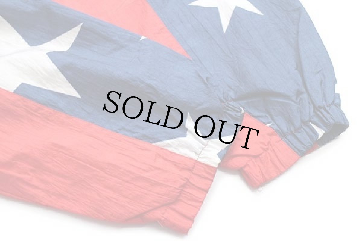 画像6: 90s Nations Bank USA OLYMPICオリンピック 刺繍 星条旗柄 テープ付き ナイロンジャケット XL (6)