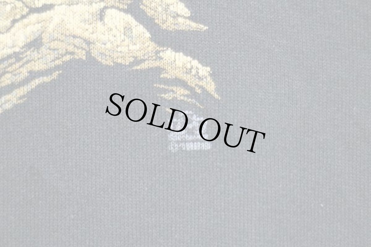 画像4: 80s USA製 スネーク サボテン ムーン アート スウェット 黒 L (4)